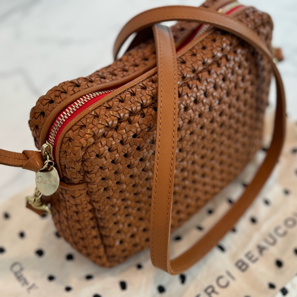 ♥️ Clare V. Midi Sac in Tan Rattan -Retail $375 Excellent Condition w/Dustbag ♥️